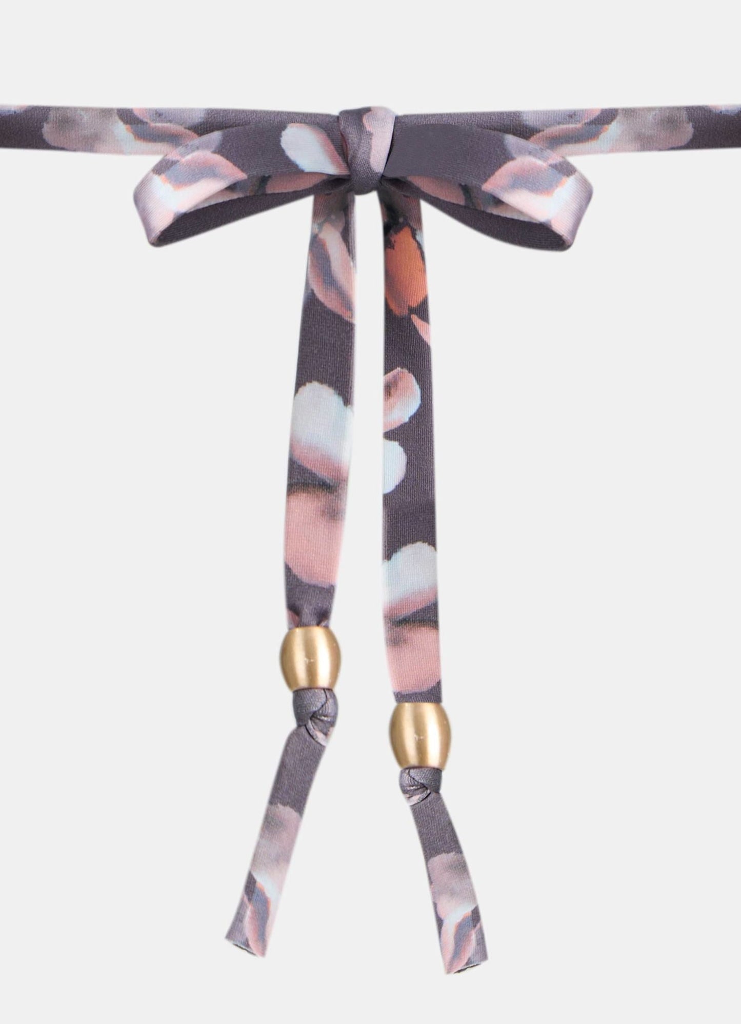 Purple Floral Triangle Bikini Top