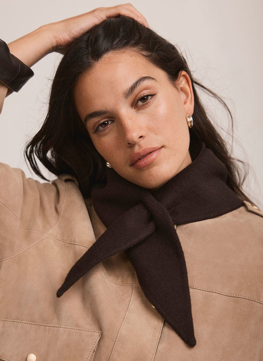 Brown Wool Triangle Scarf