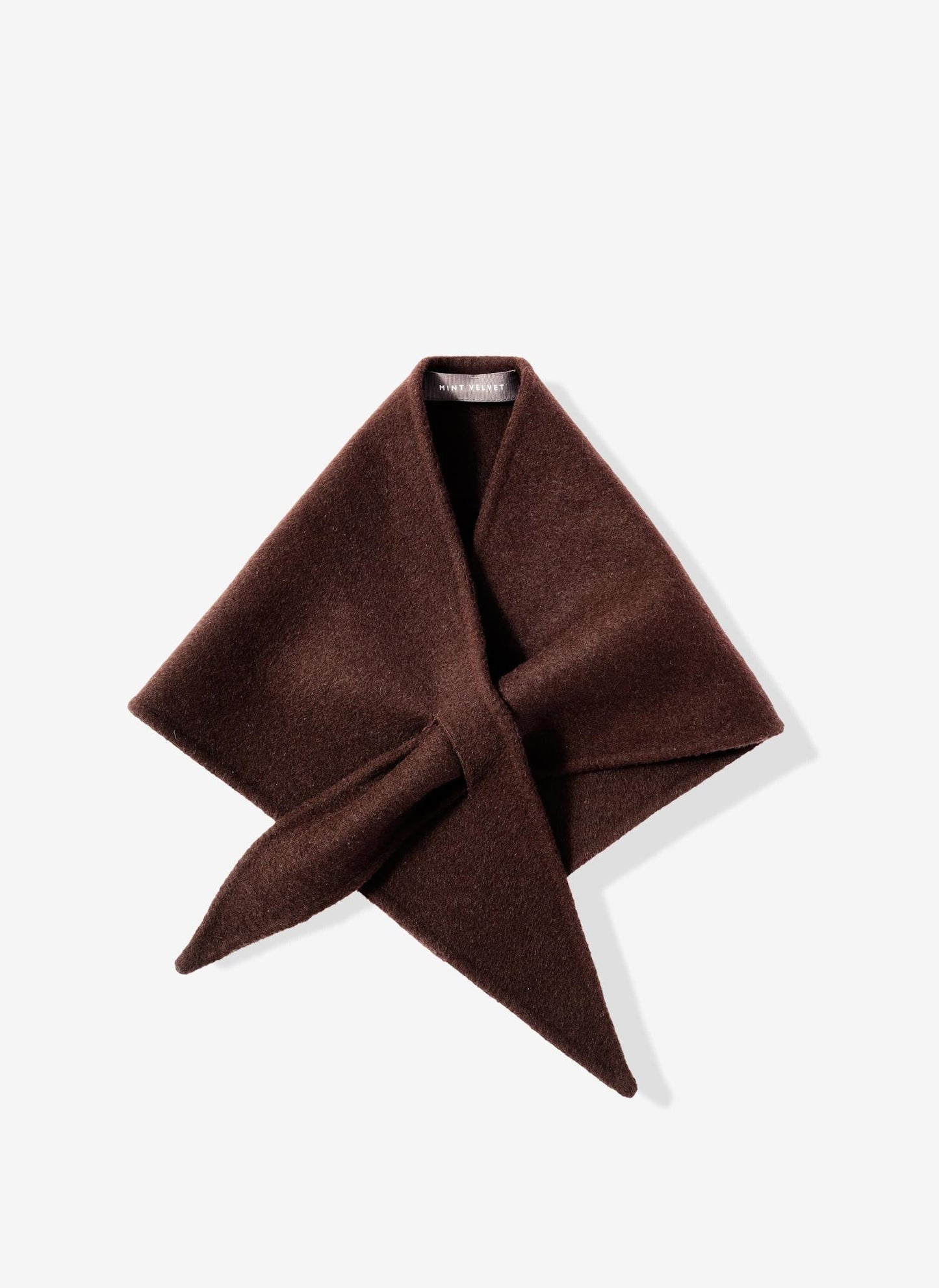 Brown Wool Triangle Scarf