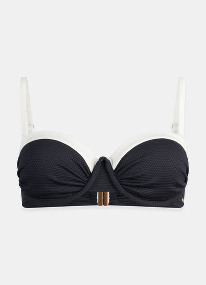 Black Balconette Bikini Top
