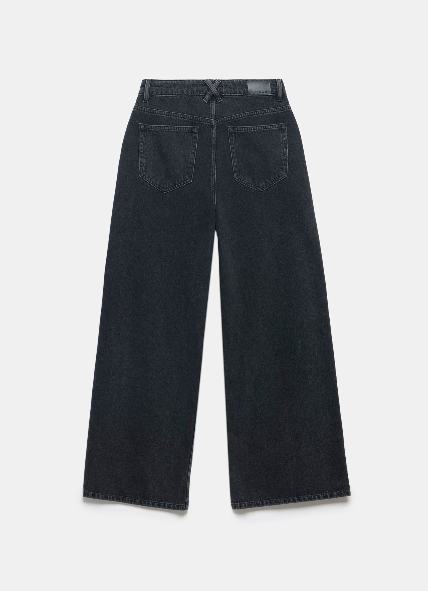 Washed Black Super Soft Wide Leg Jeans