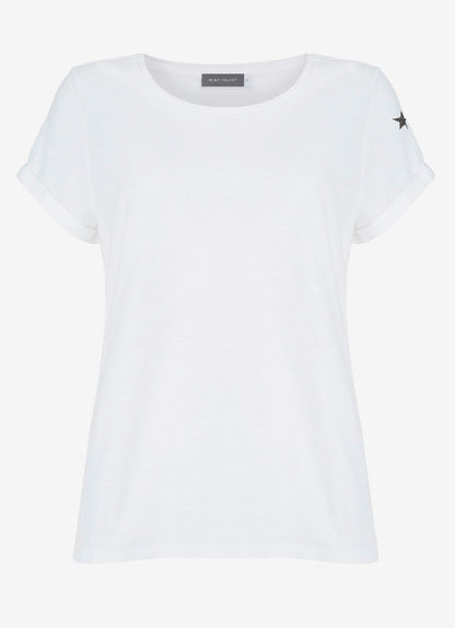White Cotton Star T-Shirt