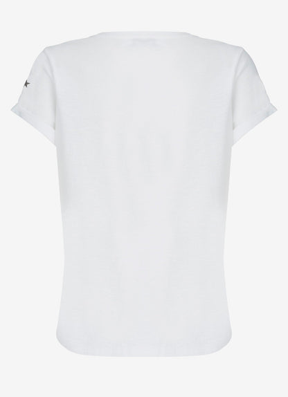 White Cotton Star T-Shirt