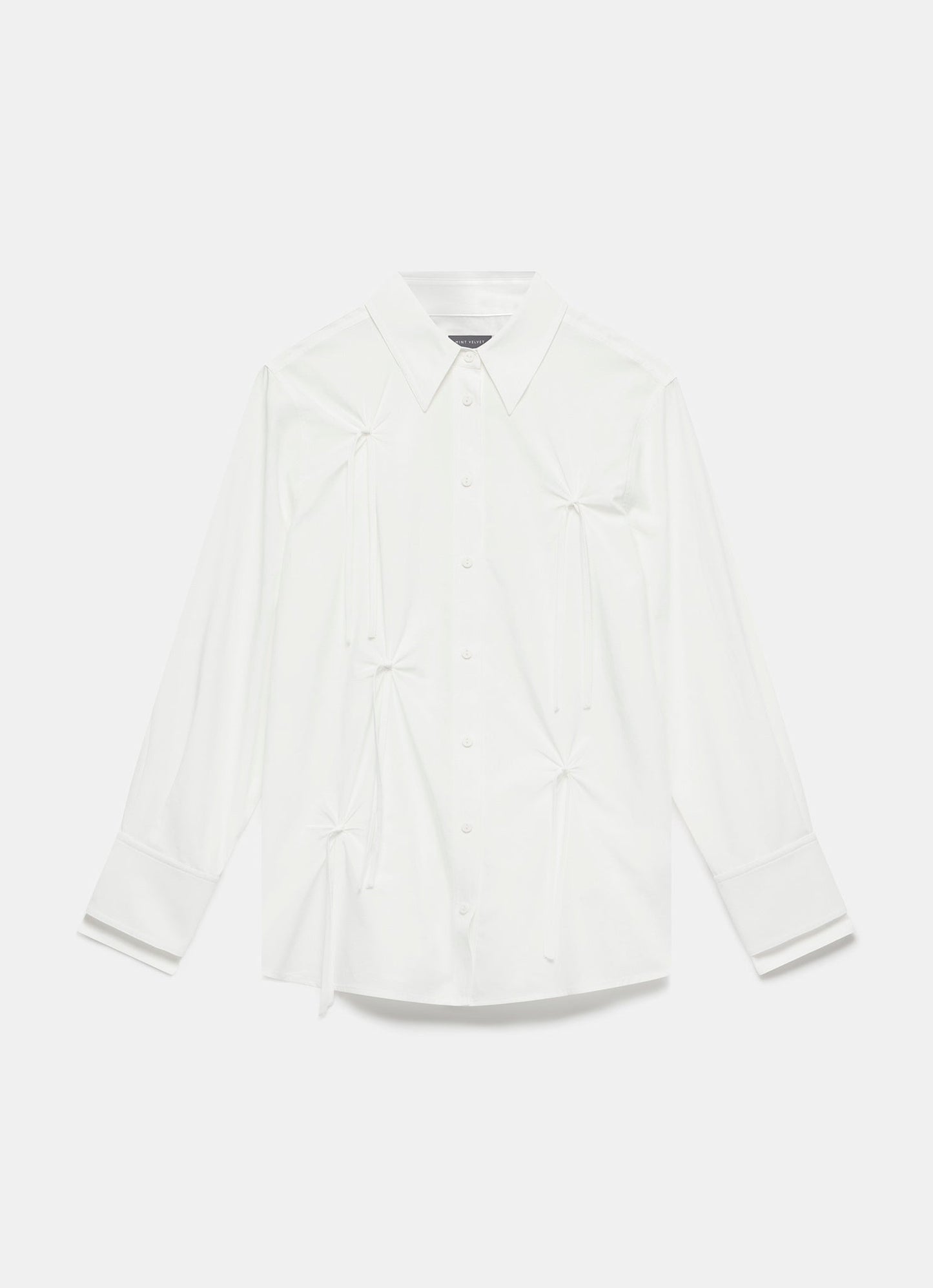 White Knot Detail Shirt