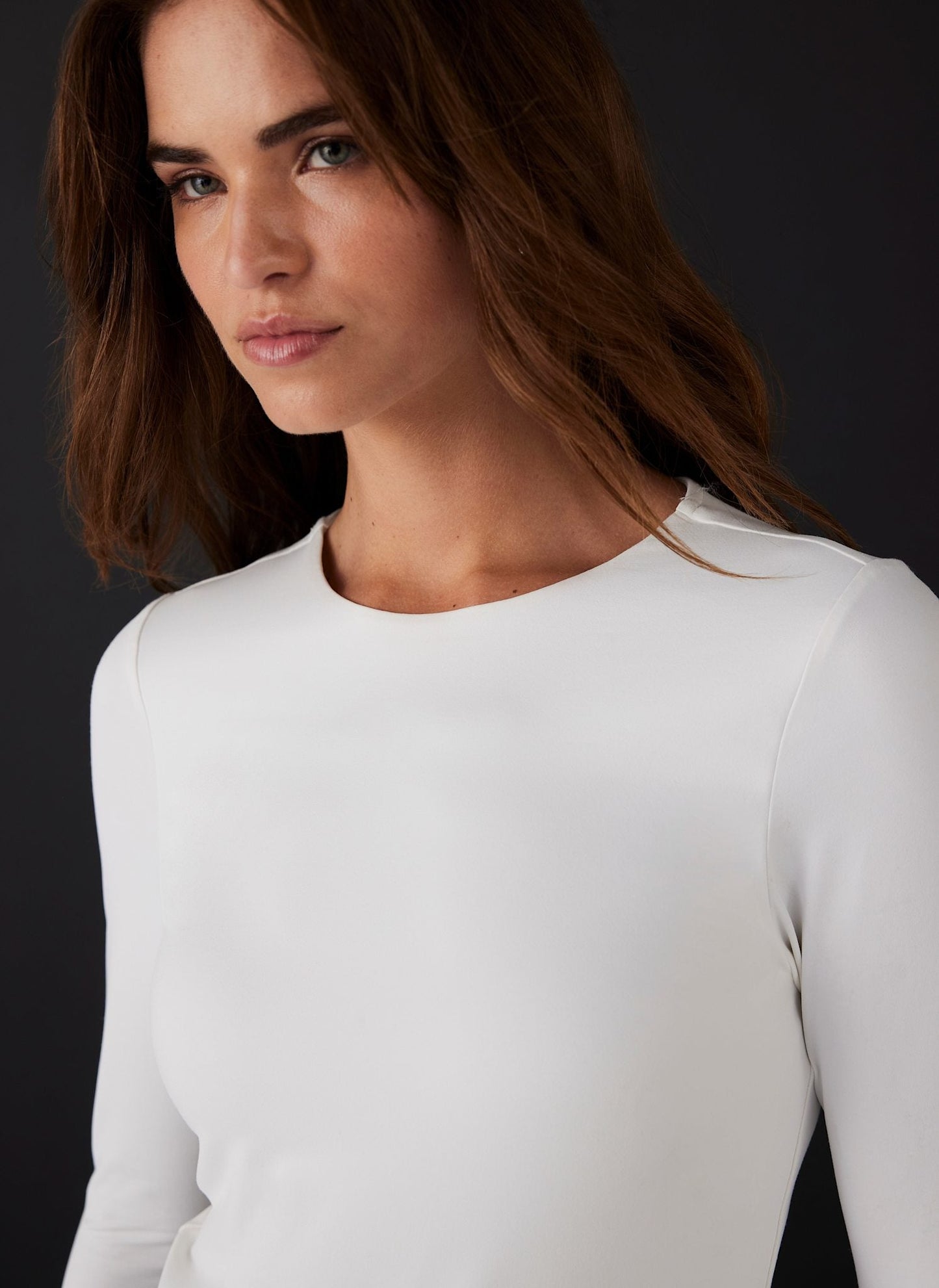 White Long Sleeve Layering Top