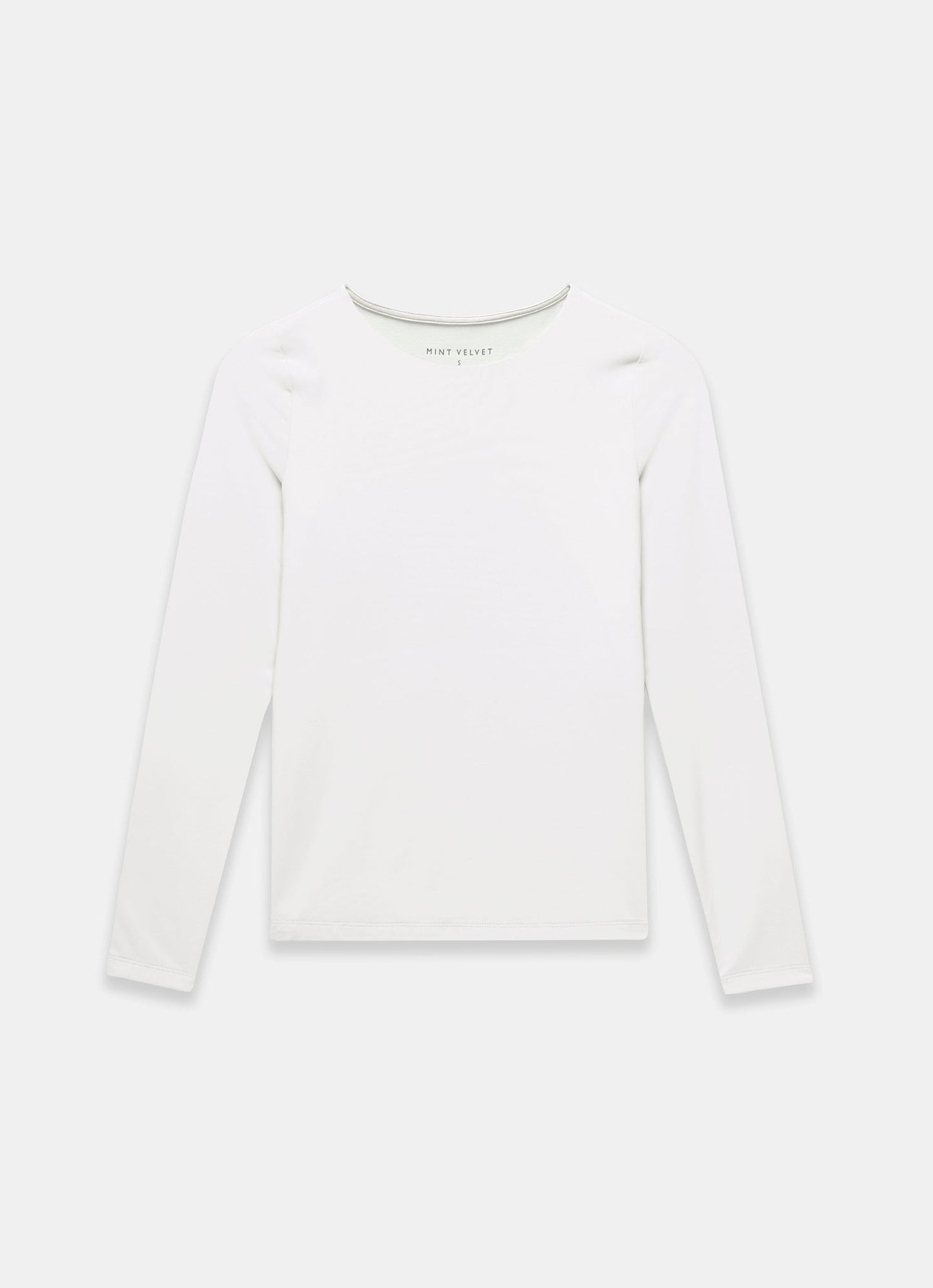 White Long Sleeve Layering Top