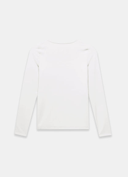 White Long Sleeve Layering Top