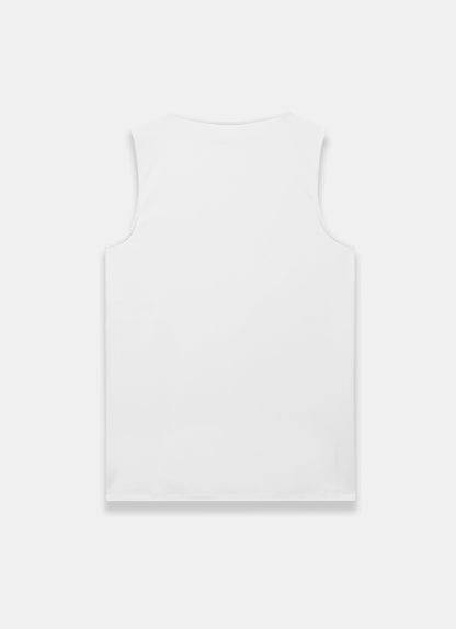 White Layering High Neck Vest