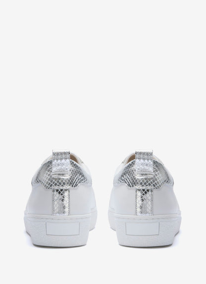 Allie White Leather Trainers