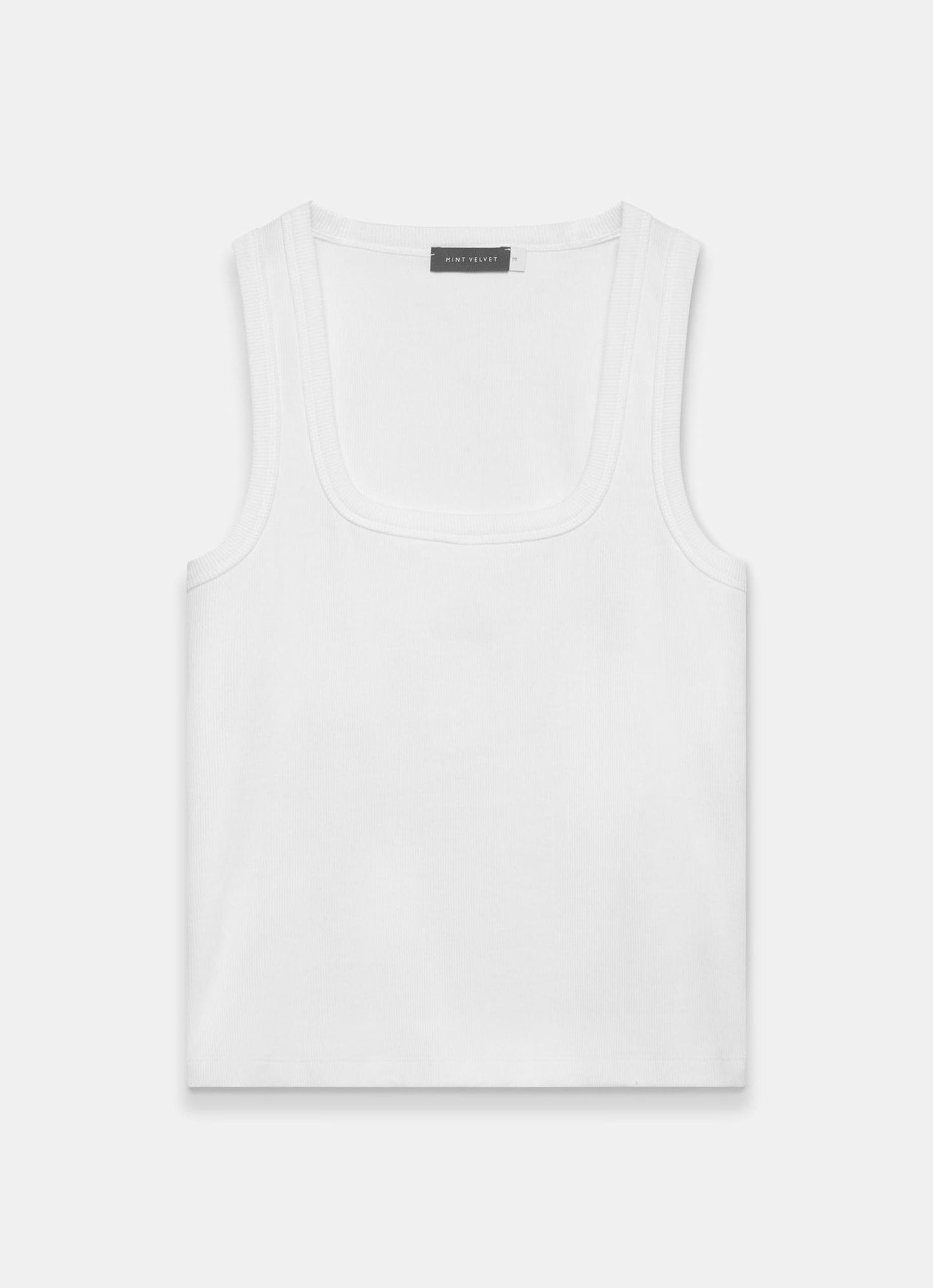 White Scoop Neck Vest