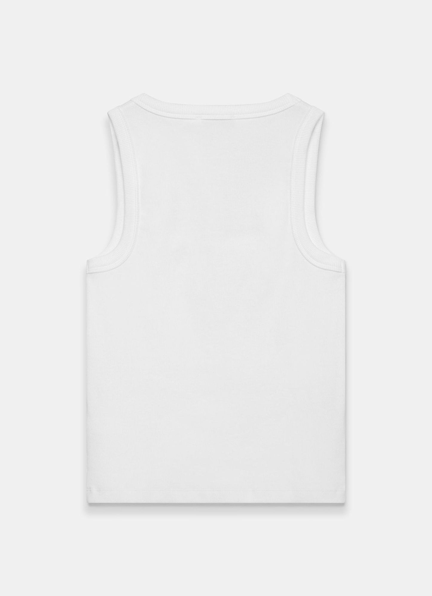 White Scoop Neck Vest