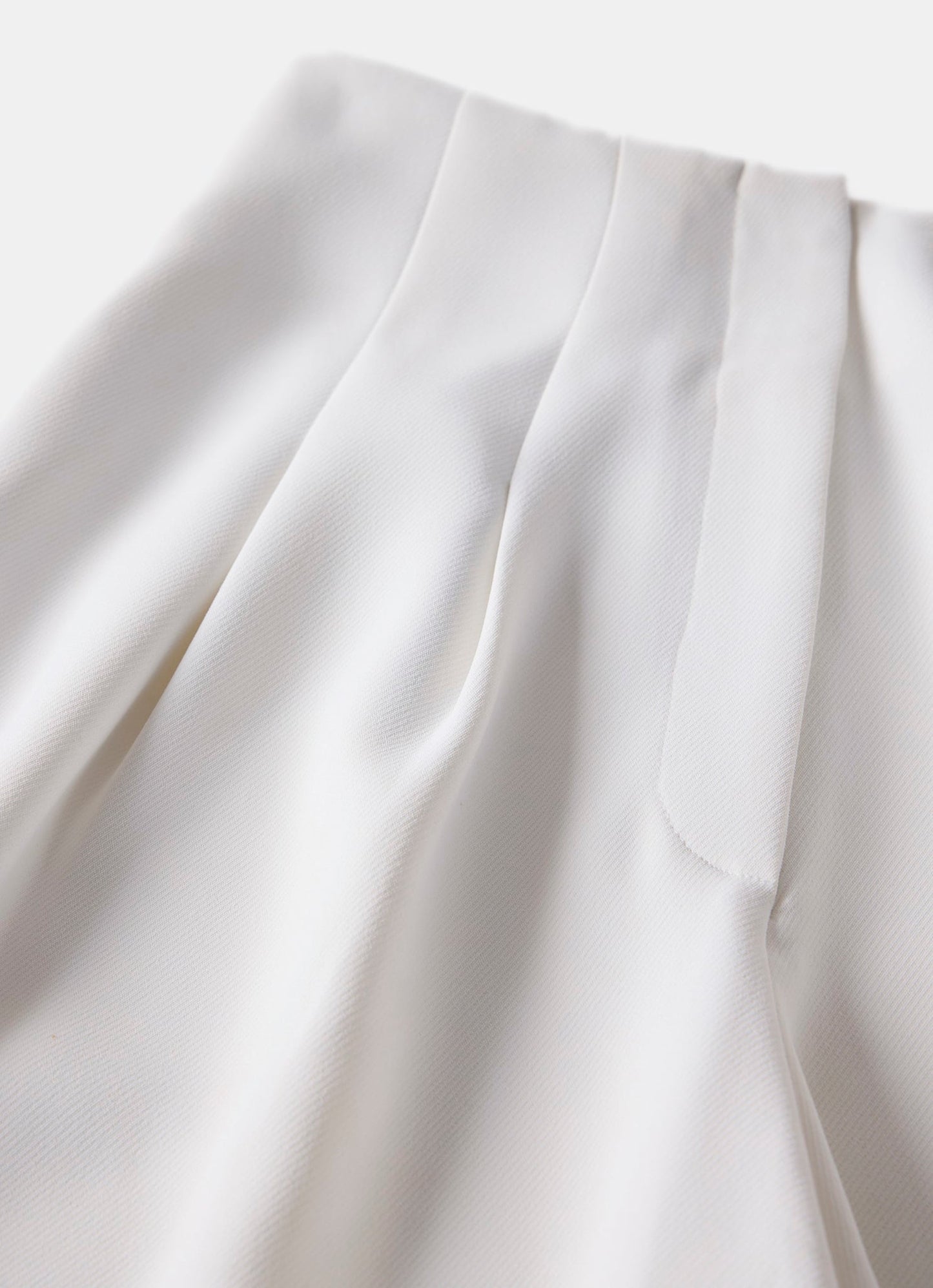 White Wide Leg Darted Trousers