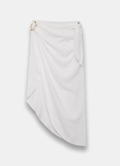White Gold Trim Sarong